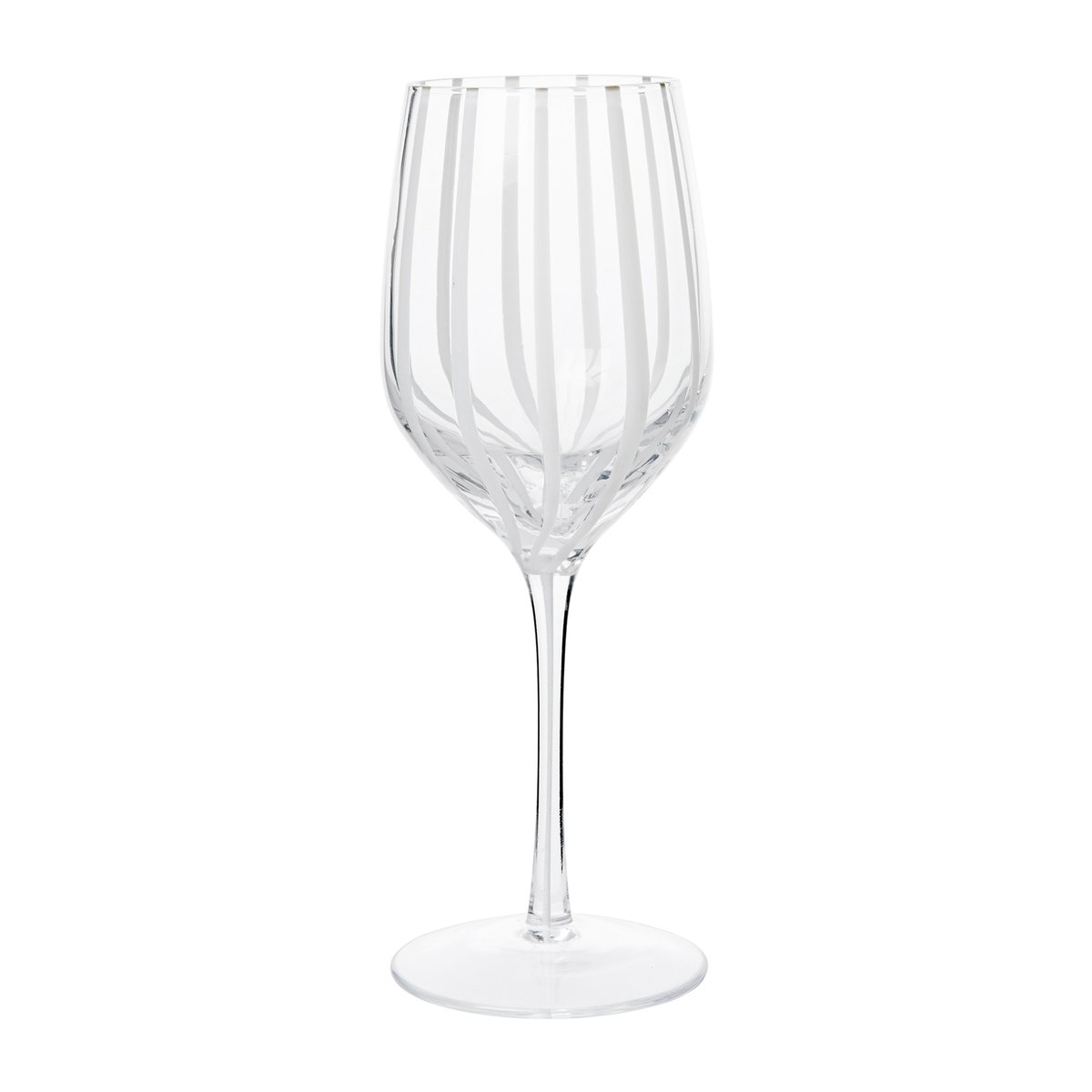 Broste Copenhagen Stripe hvitvinsglass 35 cl Clear-white stripes