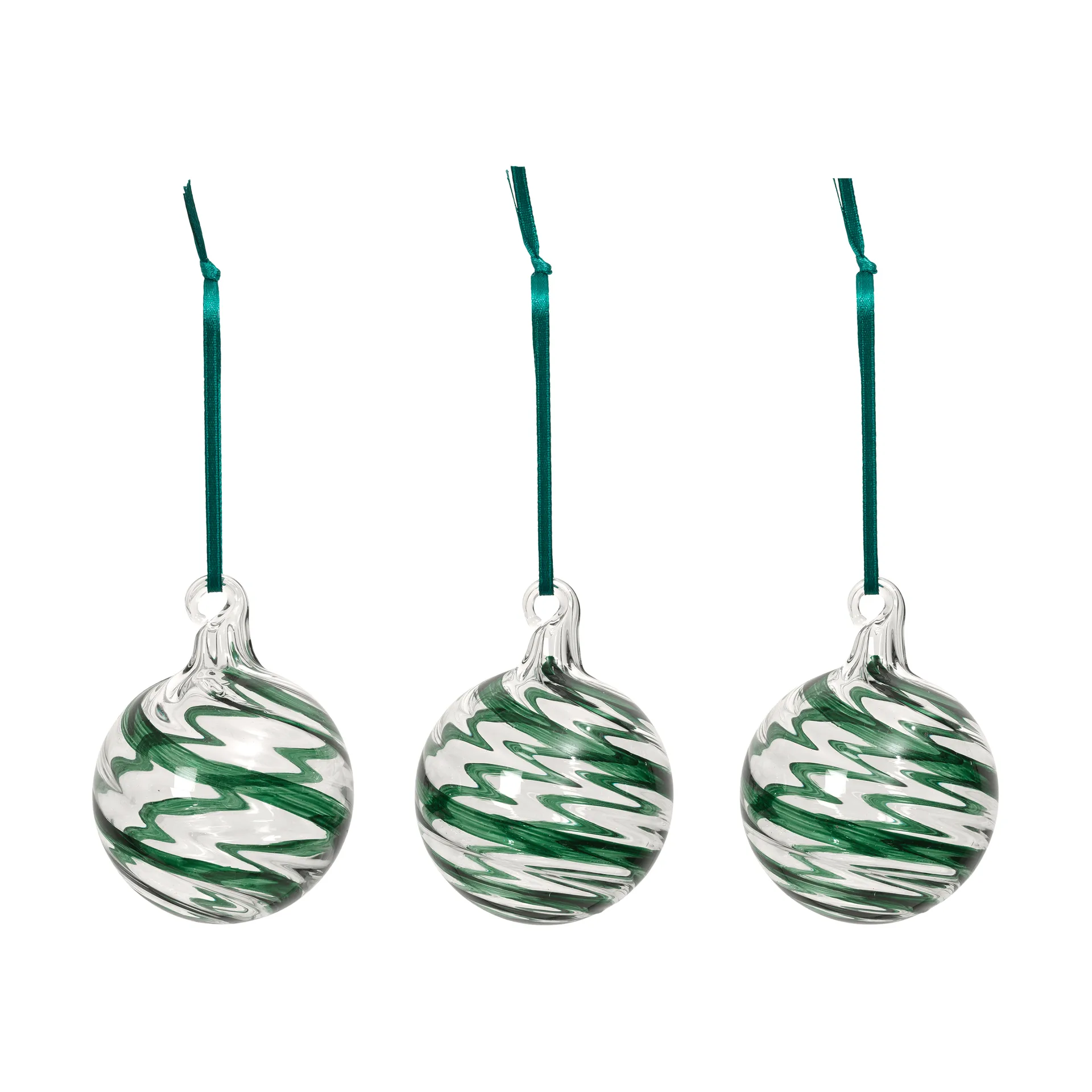 Swirl julekule, Deep Forest-Clear Broste Copenhagen