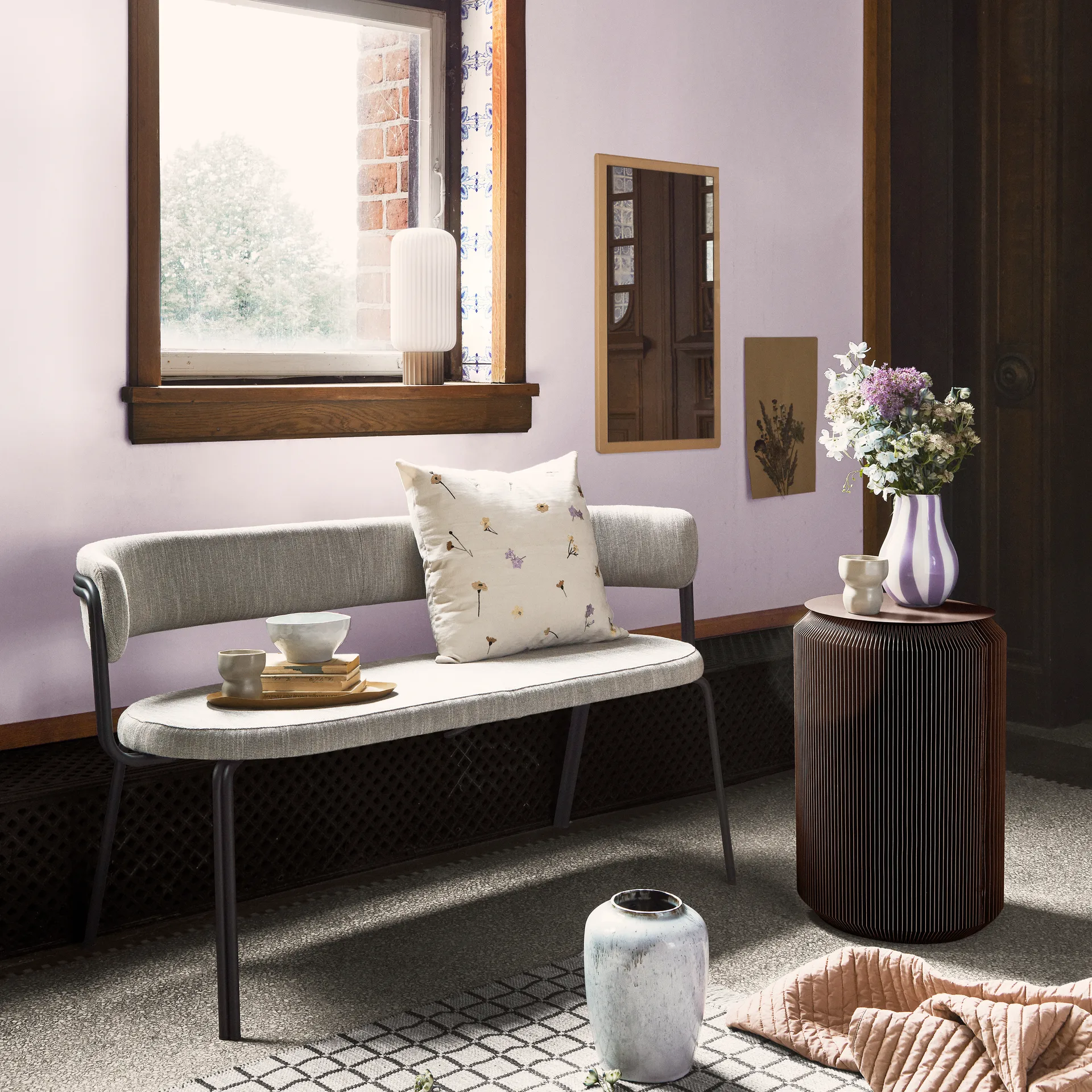 Tenna speil 46x78 cm, Beige Broste Copenhagen