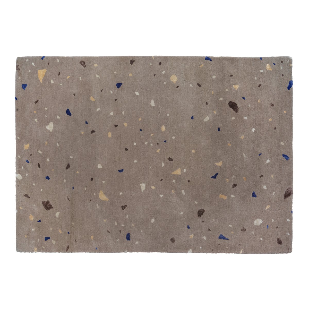 Bilde av Broste Copenhagen Terrazzo ullteppe 140x200 cm Carafe brown-blue spot