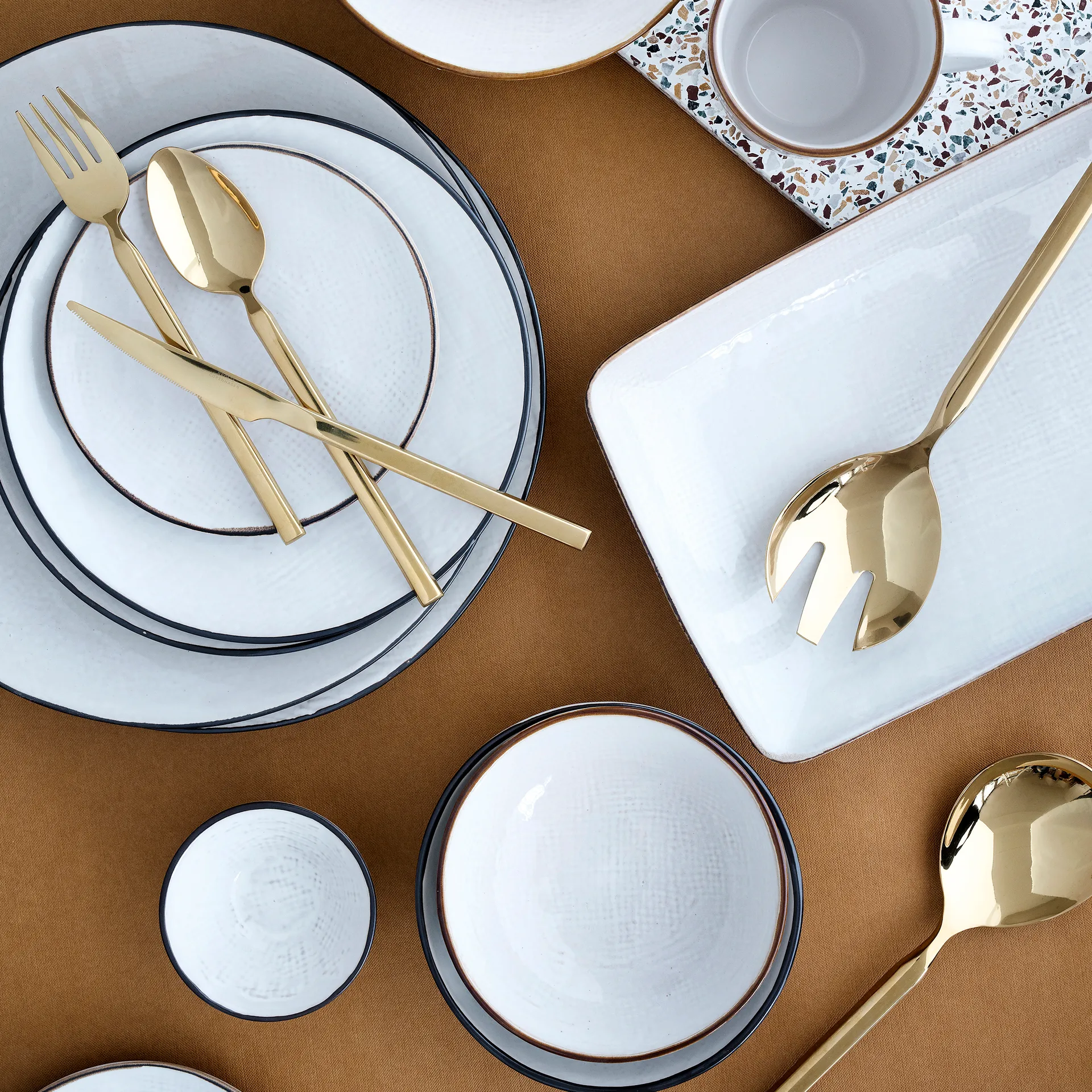 Tvis gaffel 4-pakk, gull Broste Copenhagen