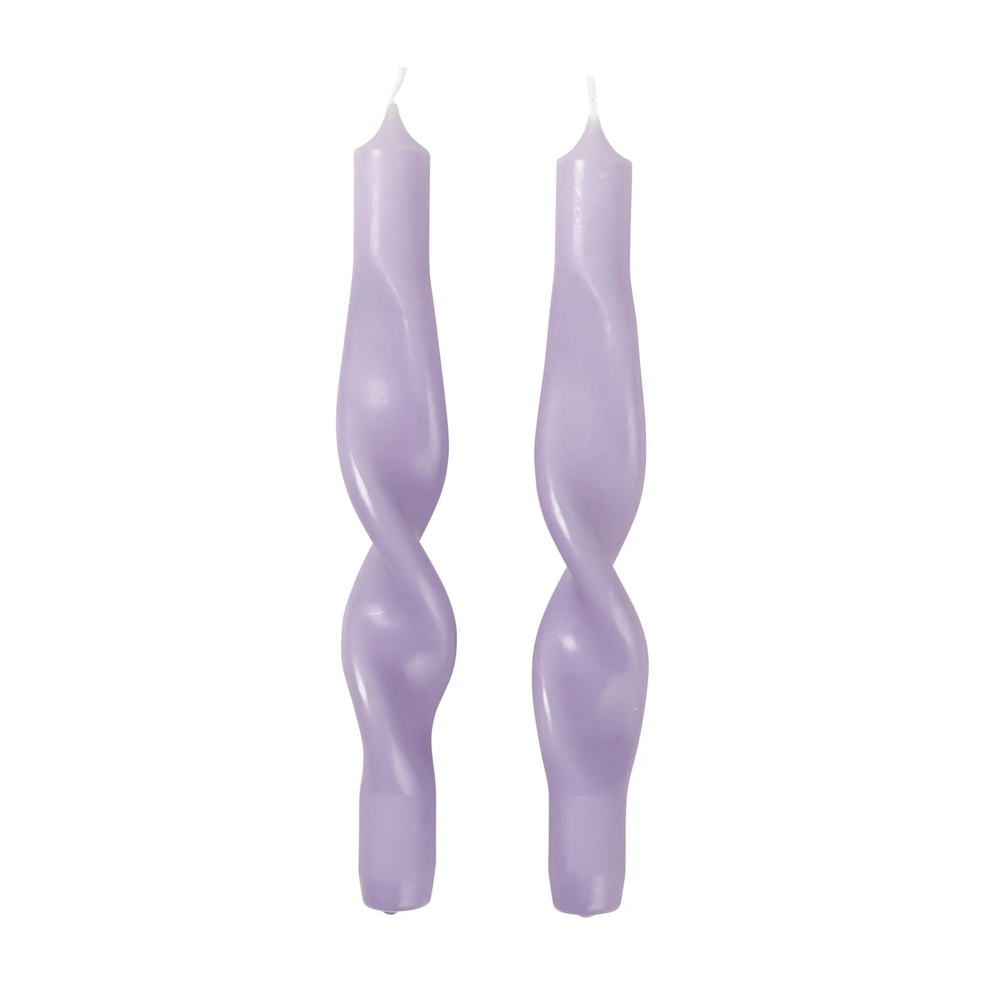 Twisted candles tvinnede lys 23 cm 2-pakning, Orchid light purple Broste Copenhagen