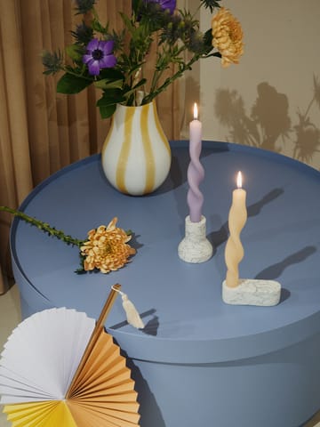Twisted candles tvinnede lys 23 cm 2-pakning - Orchid light purple - Broste Copenhagen