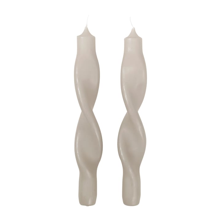 Twisted candles tvinnede lys 23 cm 2-pakning - Rainy day - Broste Copenhagen