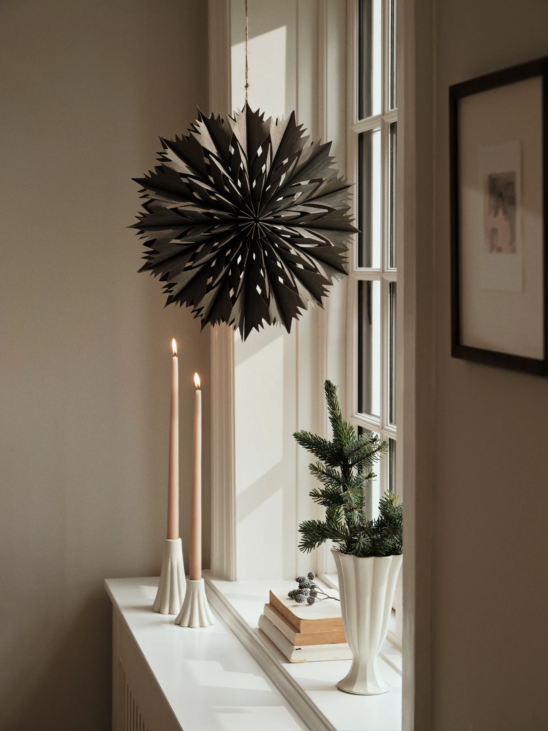 Venja dekorasjonsstjerne M Ø40 cm, Fungi Grey Broste Copenhagen