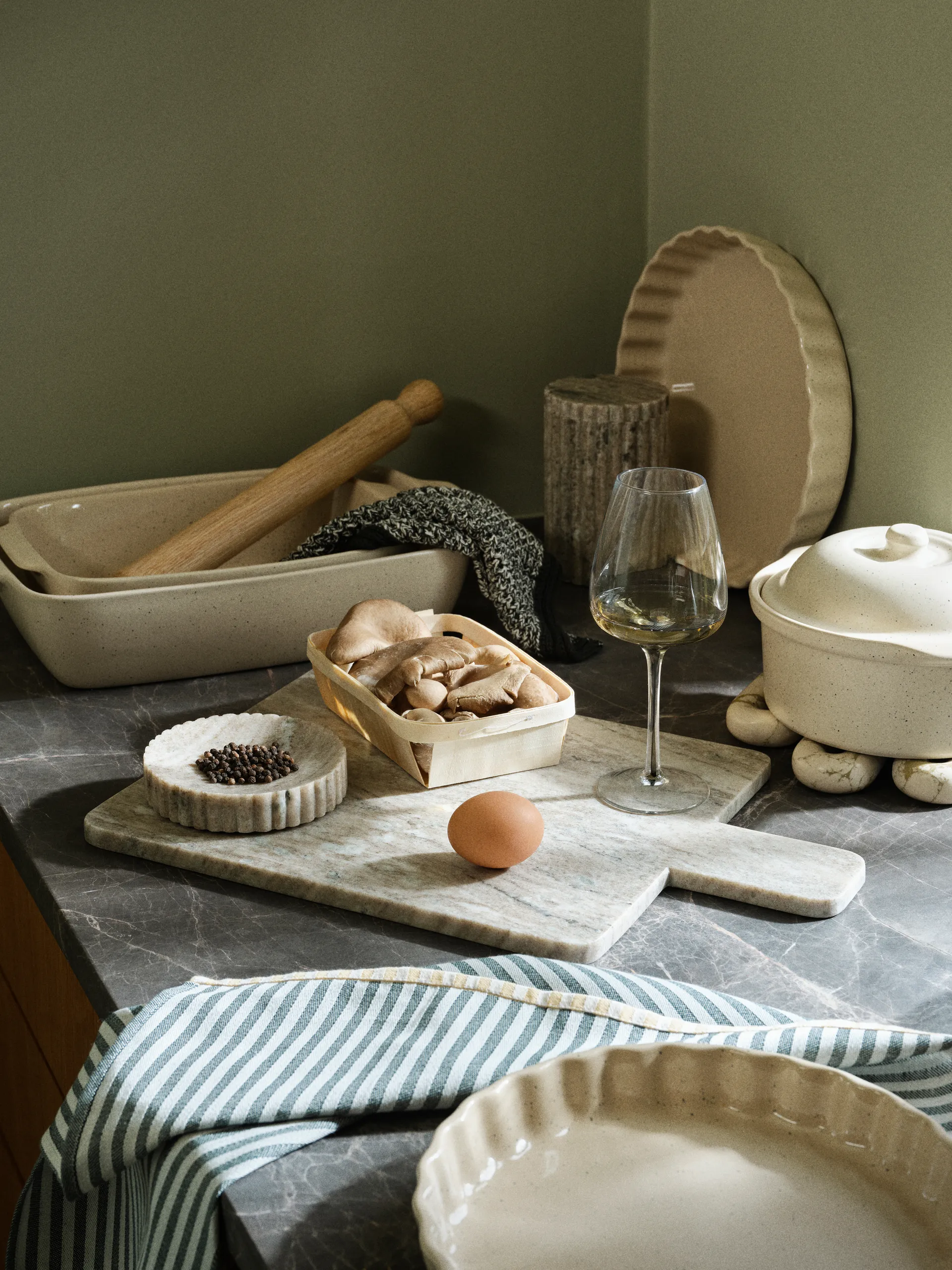 Vig ovnfast form 20,5x33 cm, Beige Broste Copenhagen