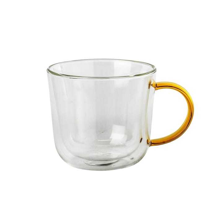 Wall dobbelvegget kopp med hank amber - 25 cl - Broste Copenhagen