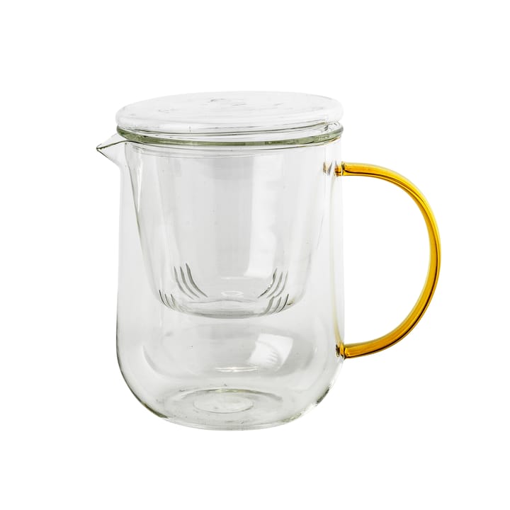 Wall tekanne glass 1,05 l - Klar-amber (gull) - Broste Copenhagen