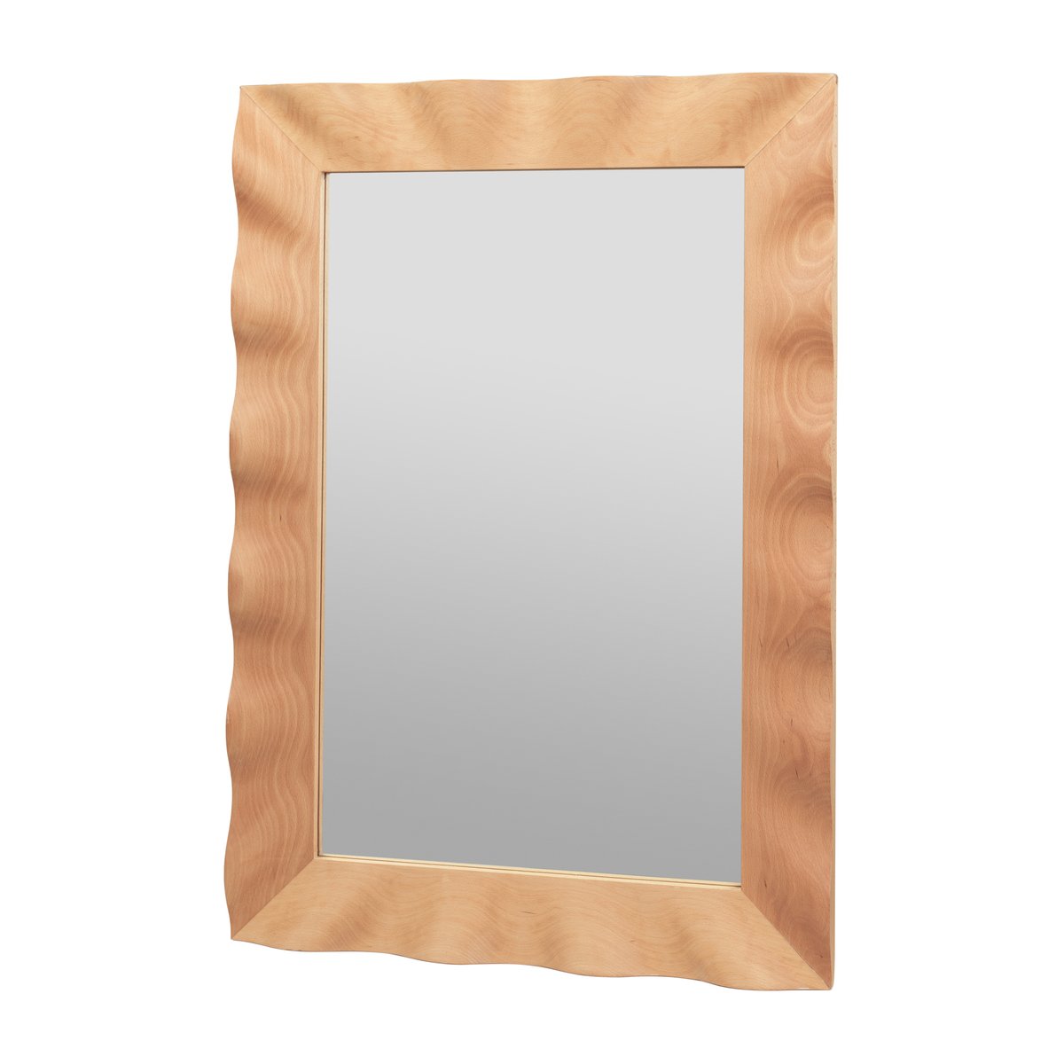 Wavy speil 70 x 100 cm Natural brown