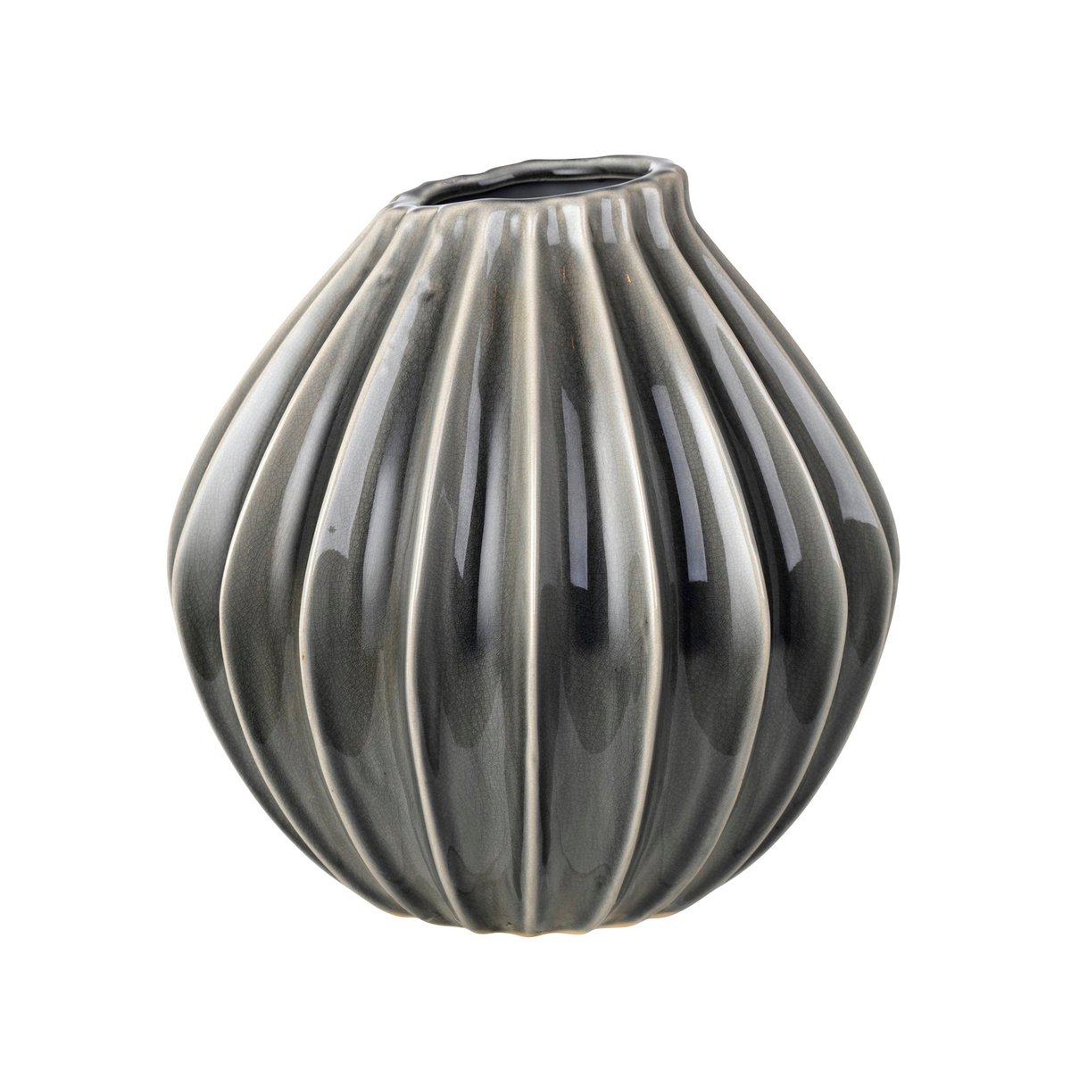 Bilde av Broste Copenhagen Wide vase smoked pearl 25 cm