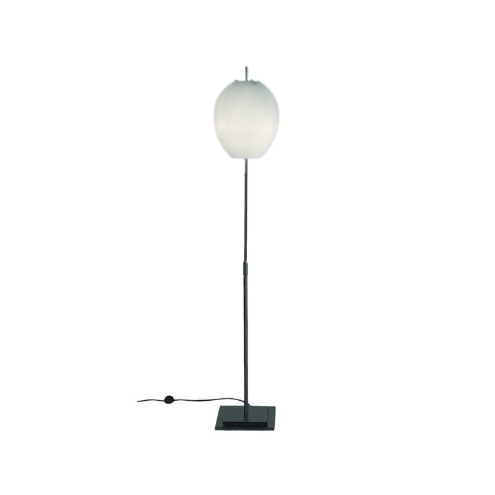 Egg gulvlampe, Hvit/rustfritt stål, opalglass Bsweden