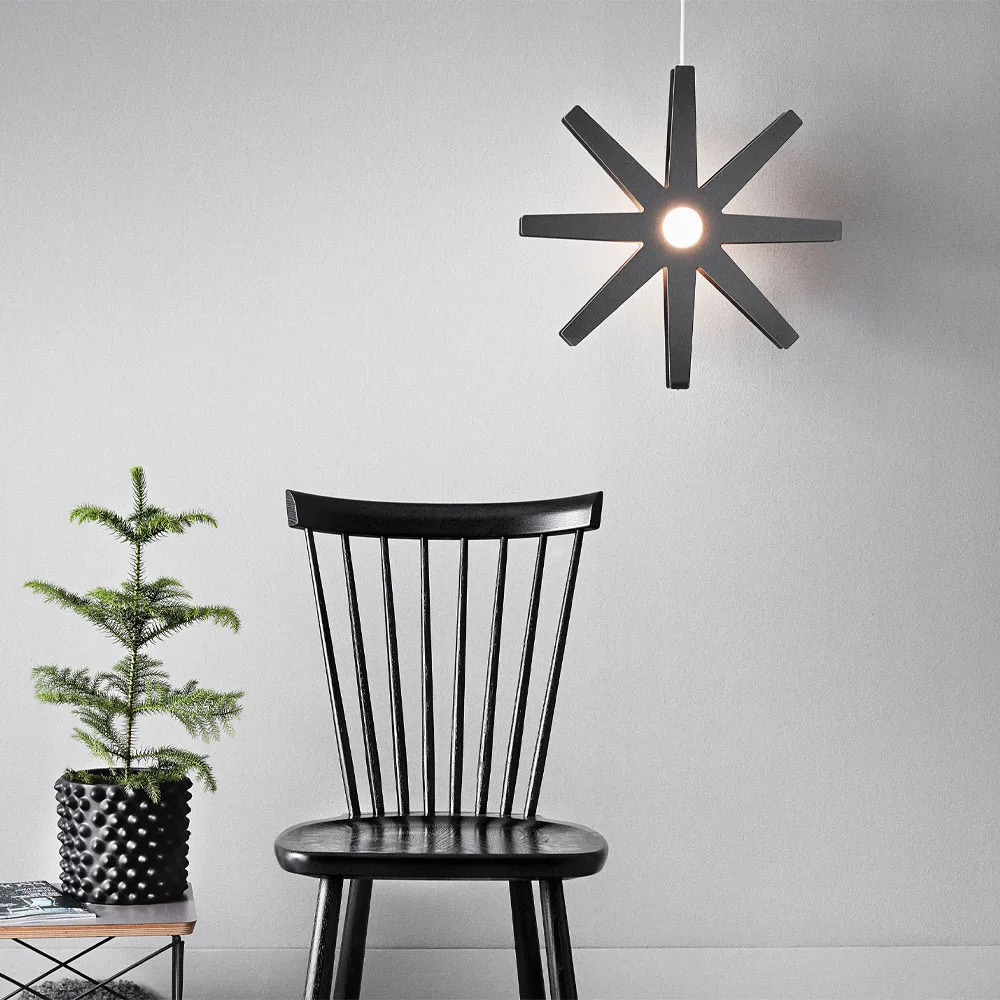 Fling 78 julestjerne, rød, rød ledning Bsweden