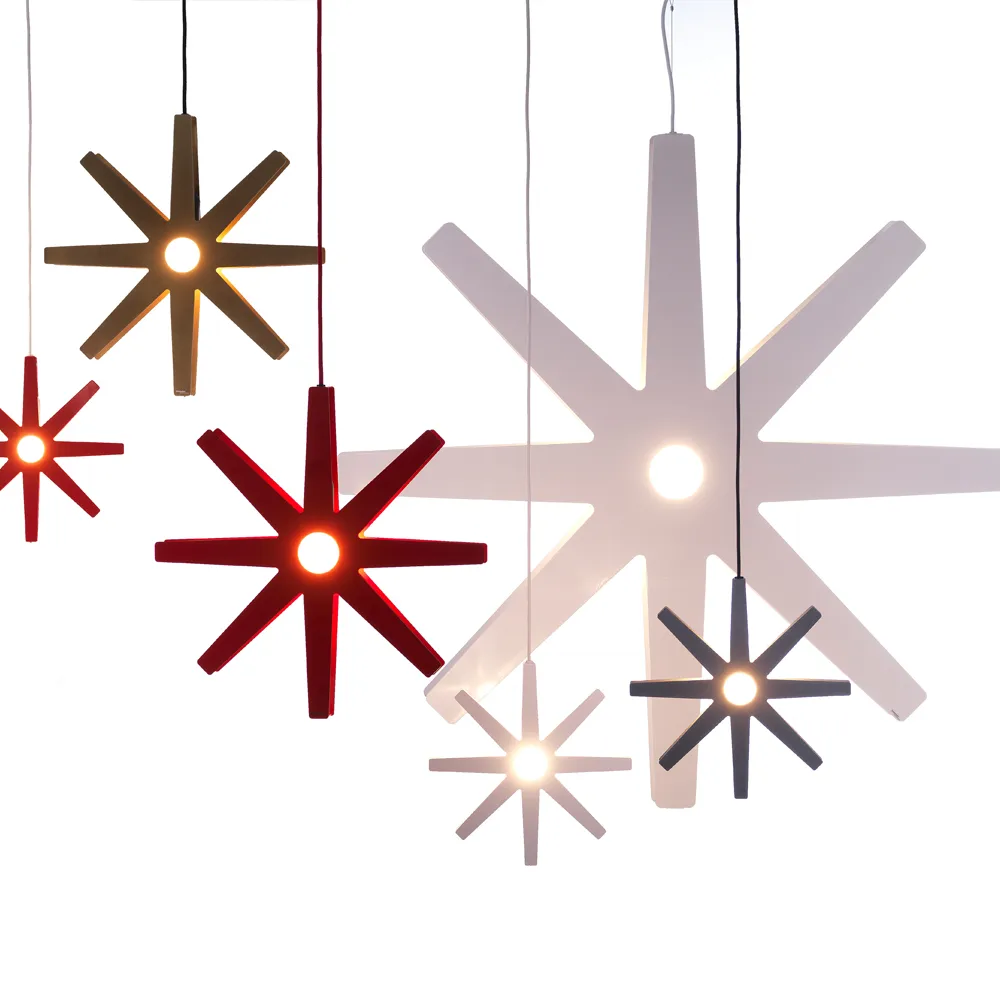 Fling 78 julestjerne, rød, rød ledning Bsweden