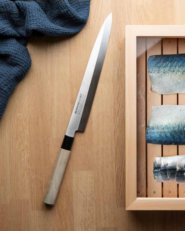 Bunmei Yanagi sashimikniv enkelslipt 27 cm, Rustfritt stål Bunmei