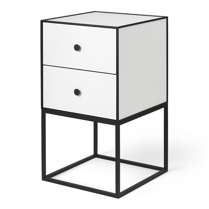 Frame 35 sidebord med to skuffer - Hvit - By Lassen