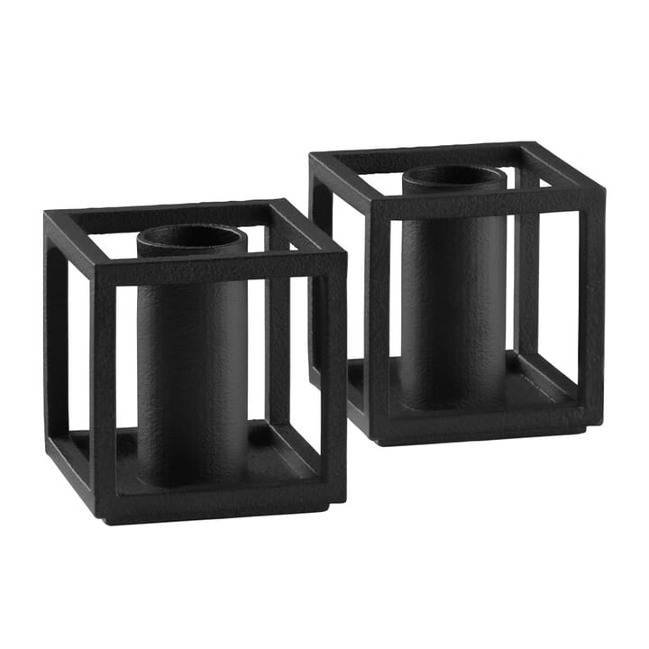 Kubus Micro lysestake 2-stk. - Sort - By Lassen