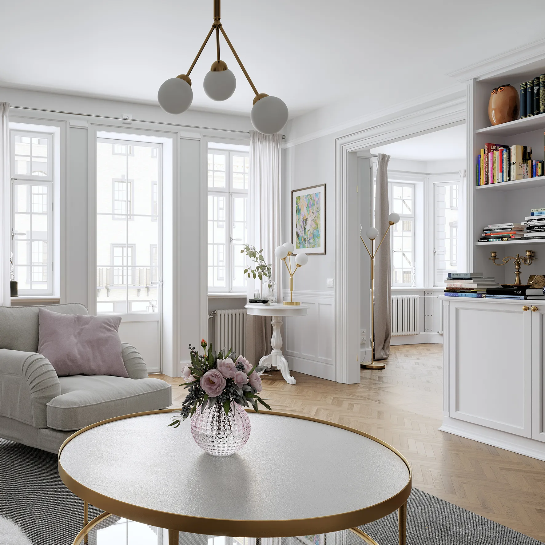 3Some taklampe, Antikkgull By Rydéns