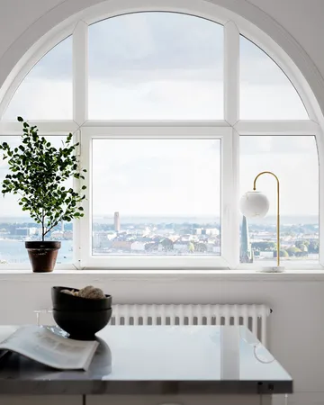 Bellagio bordlampe 60 cm - Messing-hvit - By Rydéns