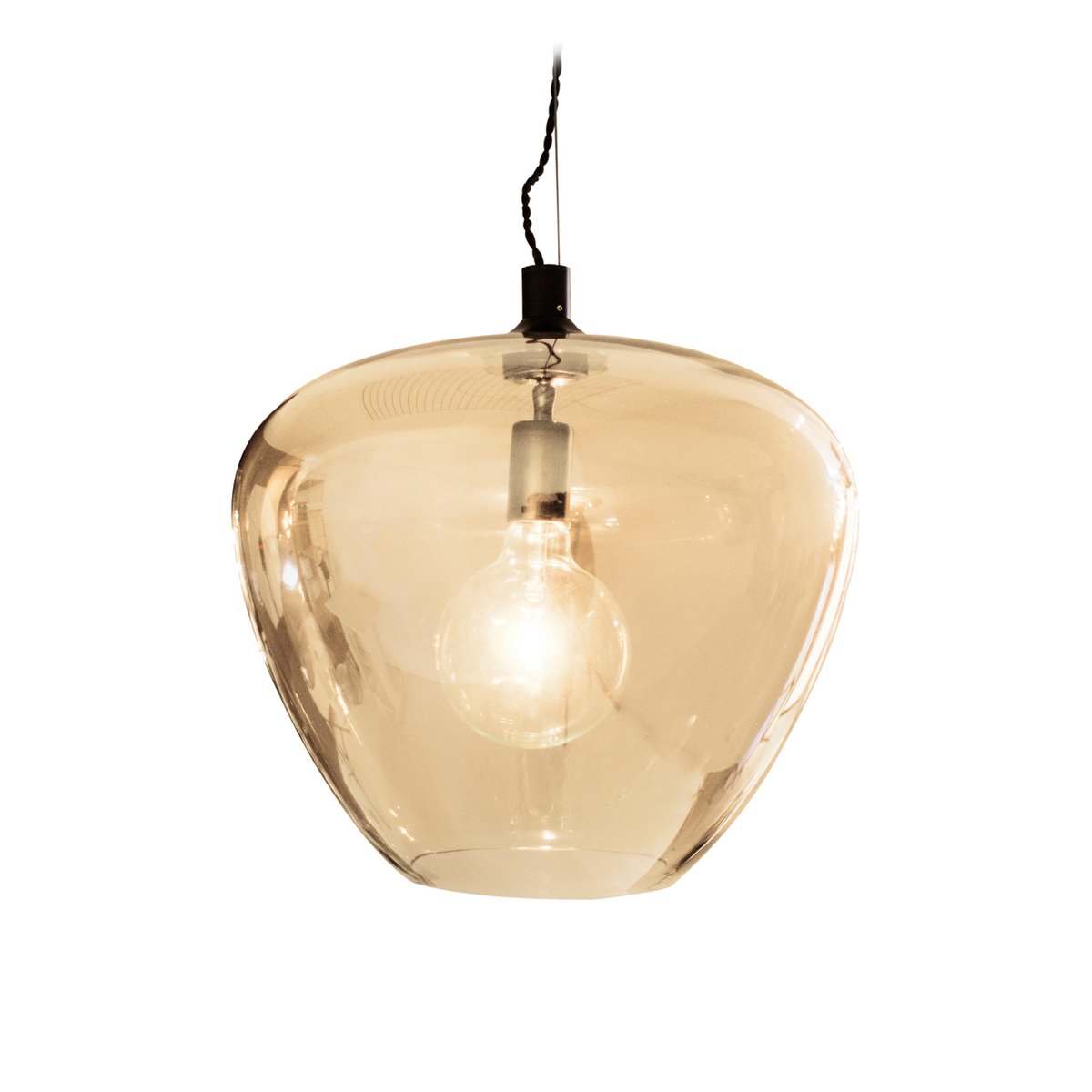 Bellissimo Grande taklampe Amber