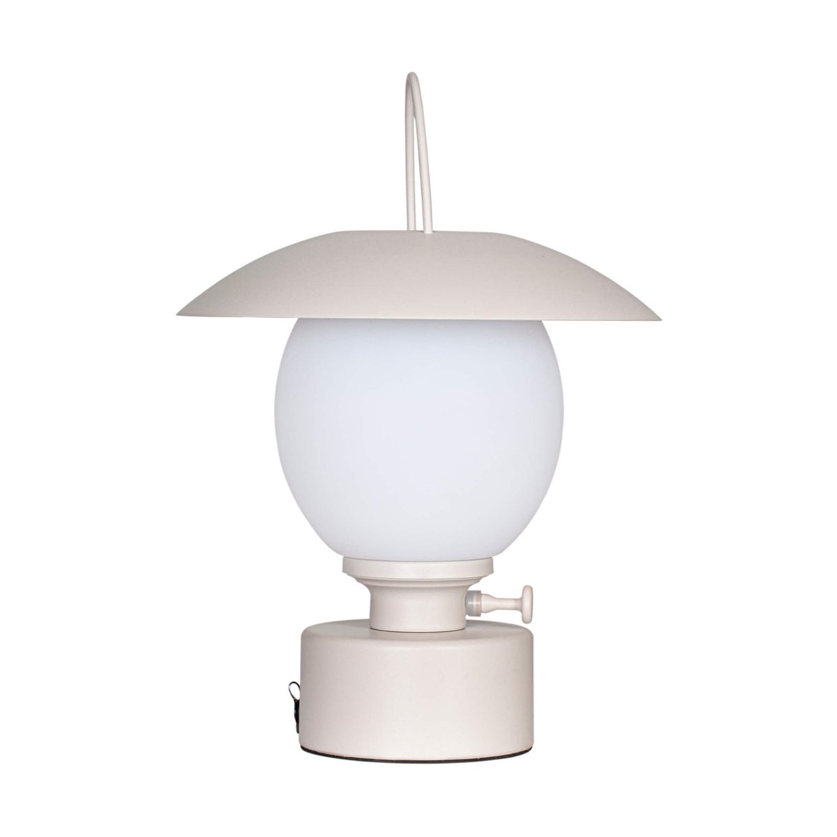 Castro bordlampe IP44 USB Sandbeige
