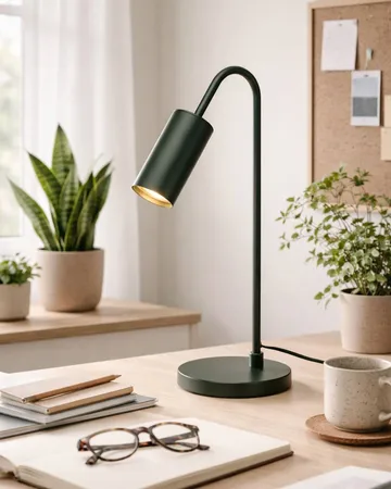 Curve bordlampe 51 cm - Matt grønn - By Rydéns