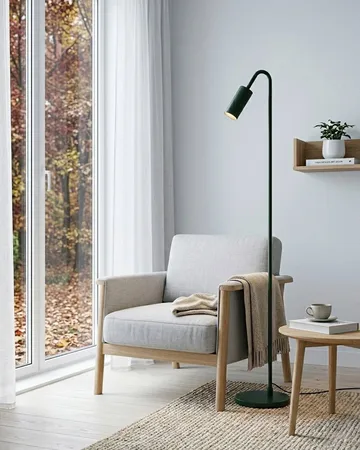 Curve gulvlampe 146 cm - Matt grønn - By Rydéns