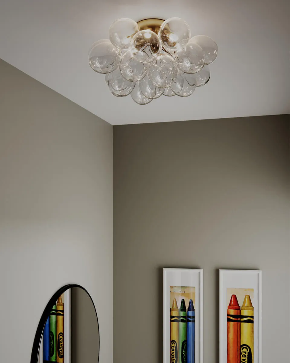 Gross plafond Ø50 cm, Messing-klar By Rydéns