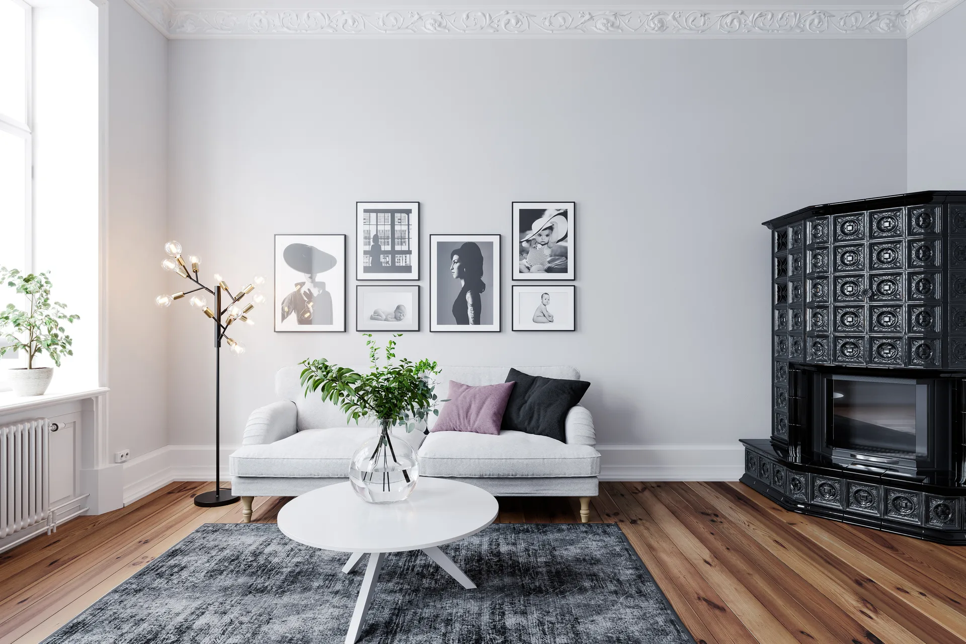 Heroes gulvlampe, Matt svart By Rydéns