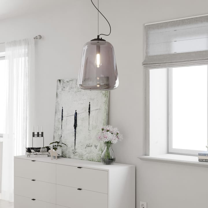 Leola taklampe Ø33 cm, Svart-røyket grå By Rydéns