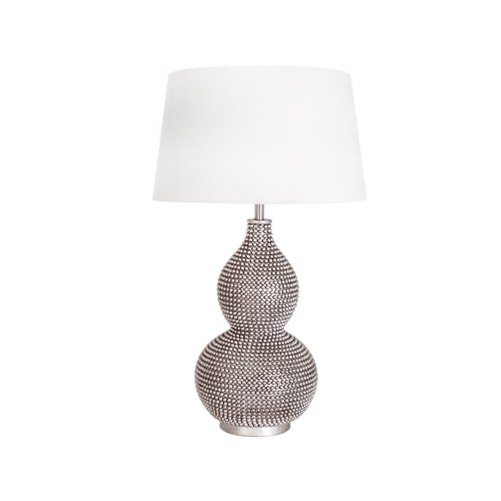 Lofty bordlampe - Satin/white, lampefot av metall - By Rydéns