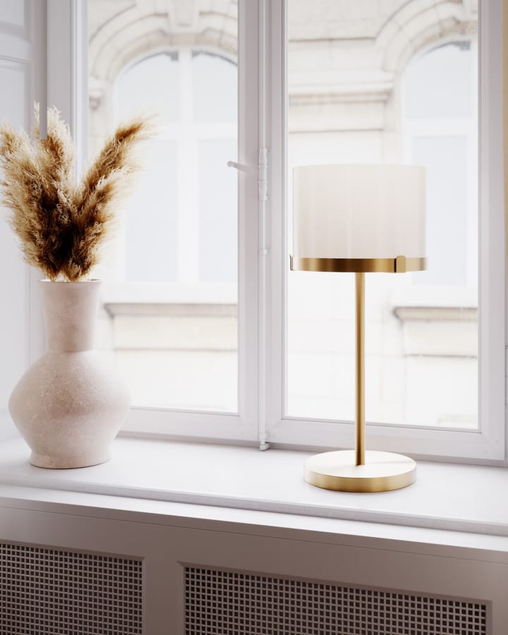 Marcel bordlampe 55 cm, Messing-hvit By Rydéns
