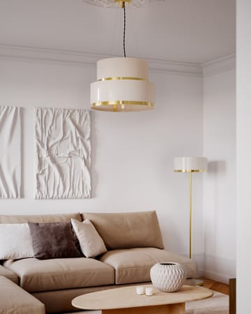 Marcel taklampe Ø50 cm - Messing-hvit - By Rydéns