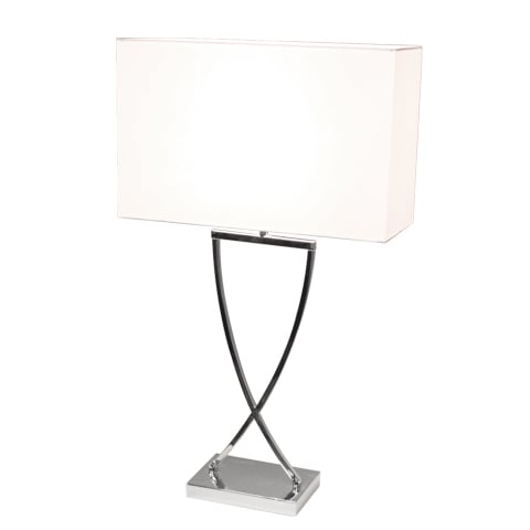 Bilde av By Rydéns Omega bordlampe 67 cm krom-hvit