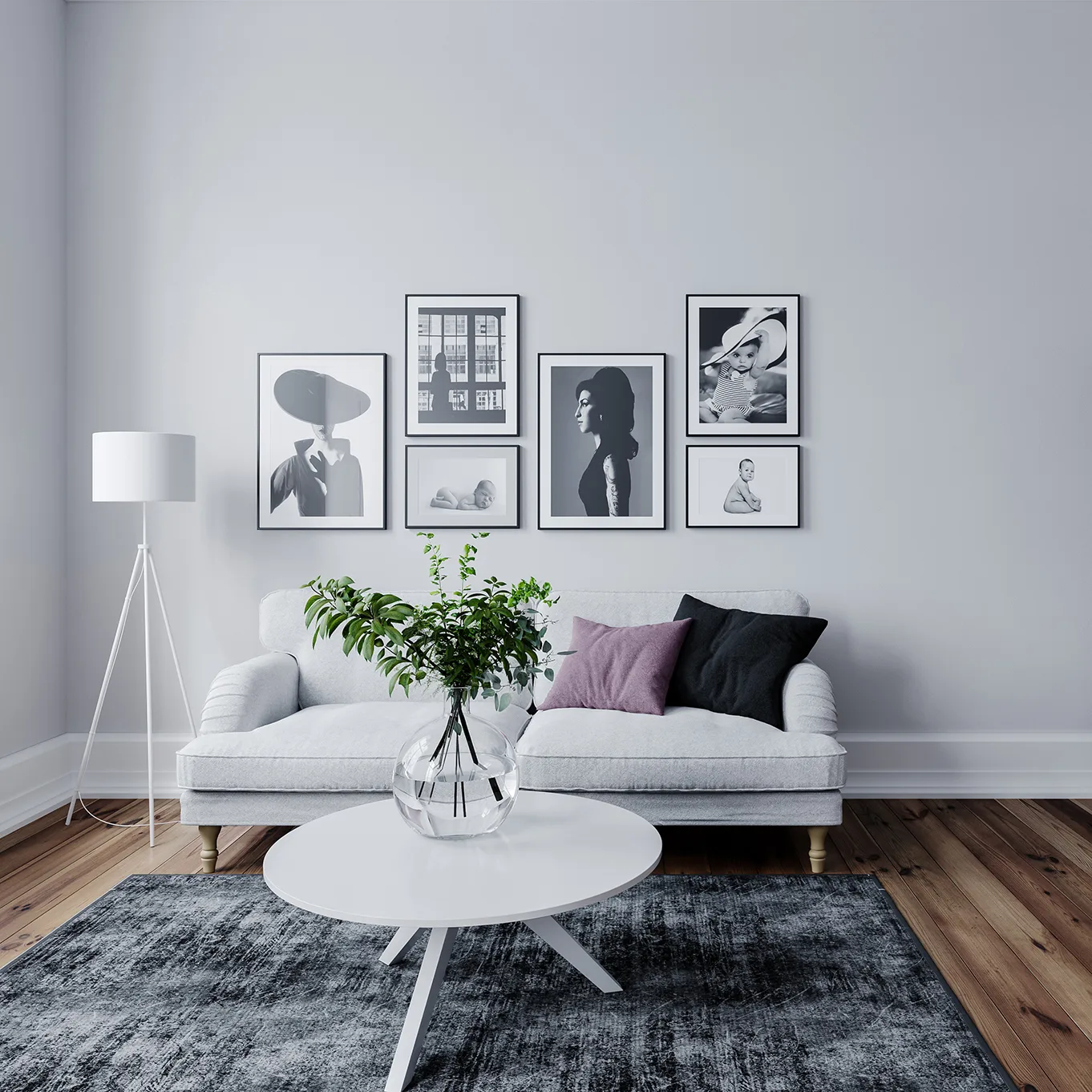 Rina gulvlampe, Hvit By Rydéns