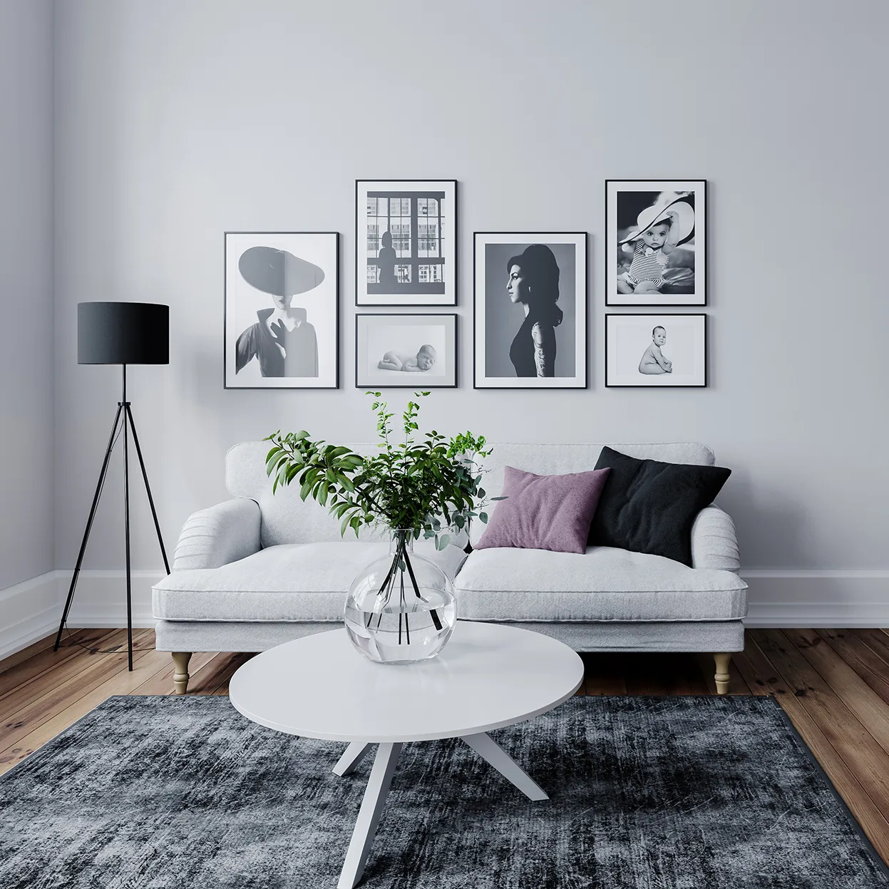 Rina gulvlampe, Svart By Rydéns