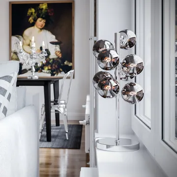 Splendor bordlampe - Krom-røyket grå - By Rydéns