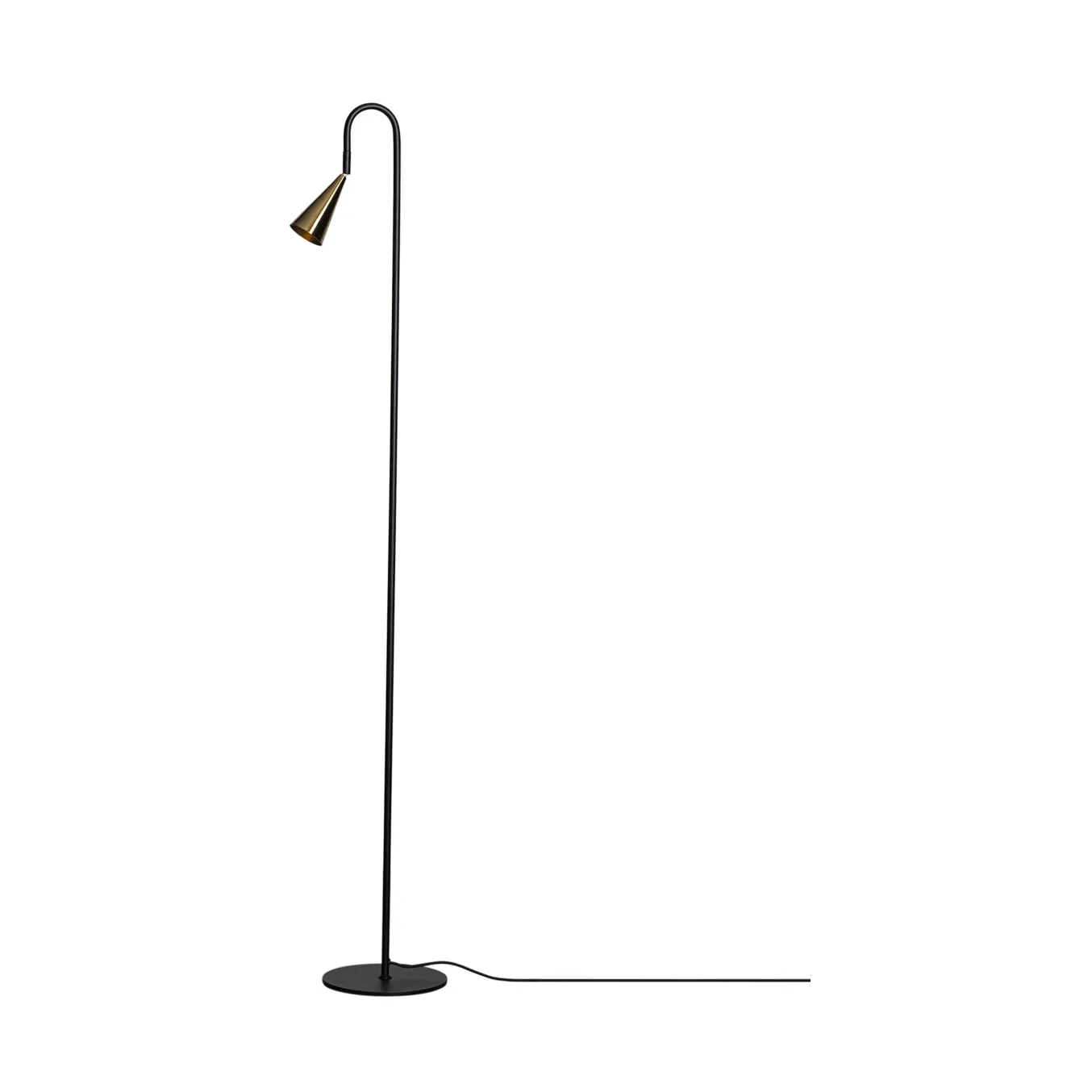 Spline gulvlampe, Svart-messing, 140 cm By Rydéns