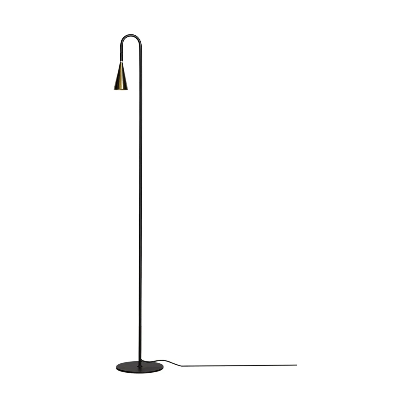 Spline gulvlampe, Svart-messing, 140 cm By Rydéns