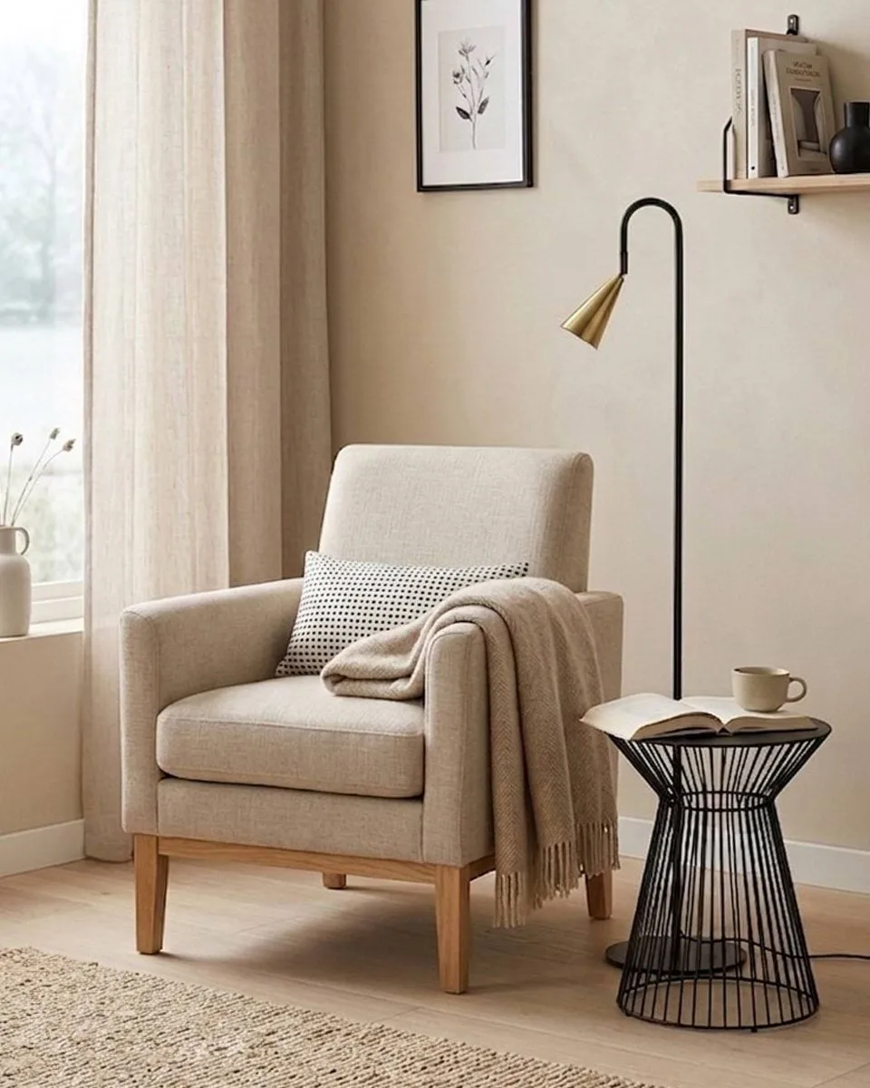 Spline gulvlampe, Svart-messing, 140 cm By Rydéns
