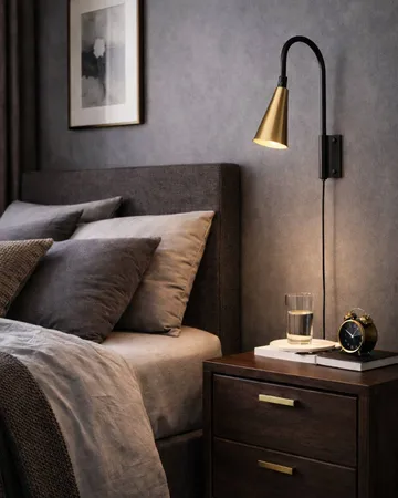 Spline vegglampe - Svart-messing, 36 cm - By Rydéns