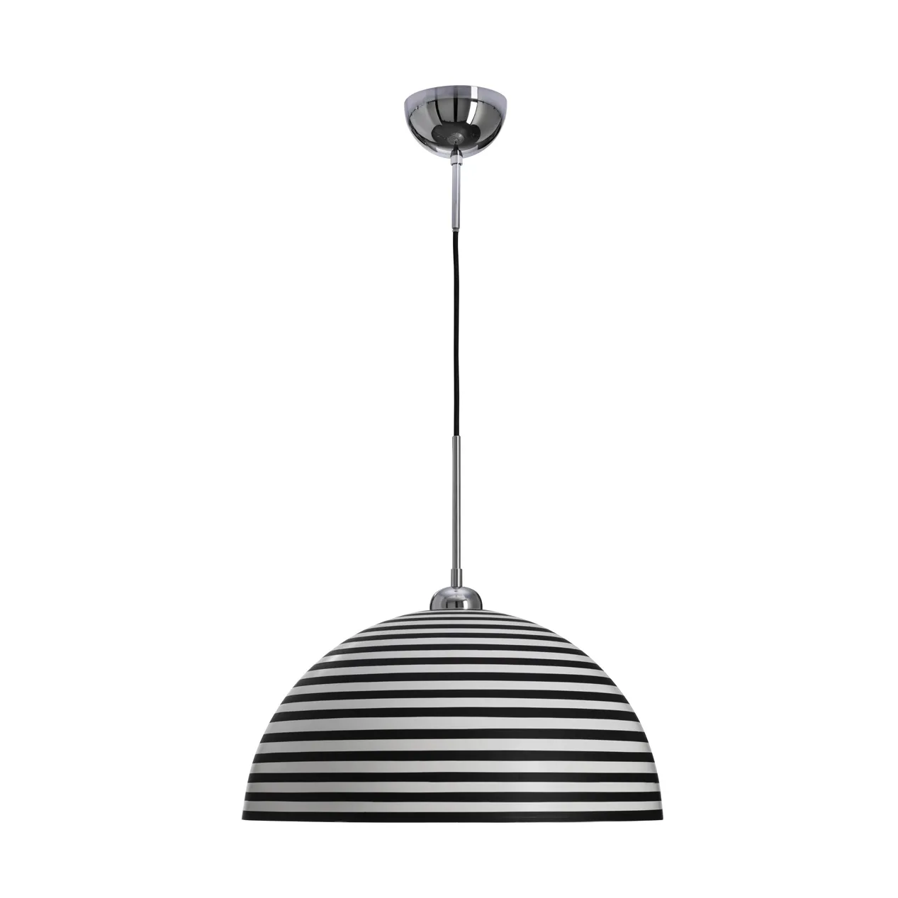 Stripe taklampe, Svart-hvit, Ø45 cm By Rydéns