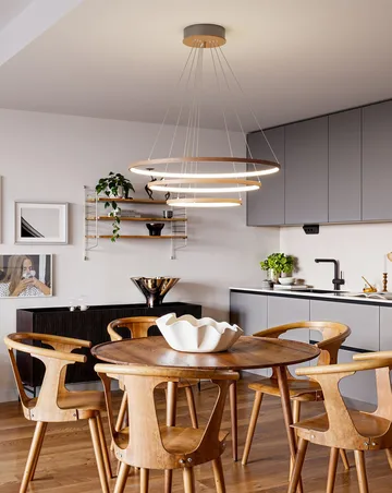 Trione taklampe Ø80 cm - Valnøtt - By Rydéns