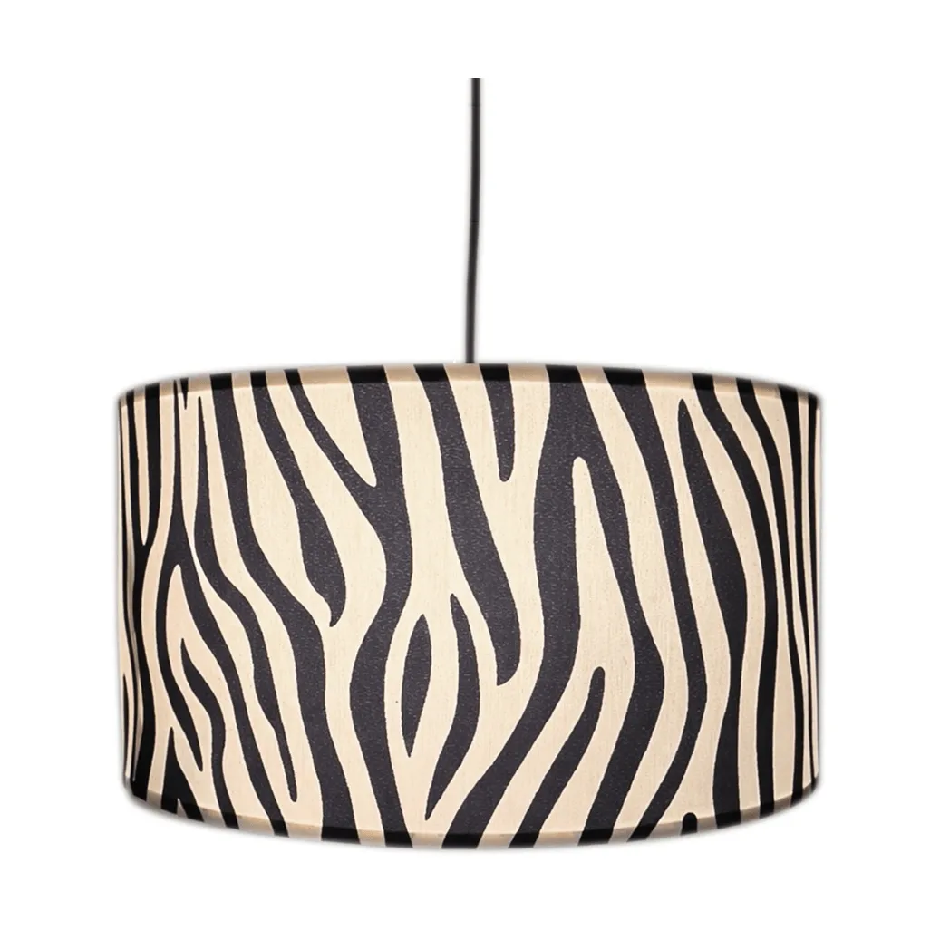 Zany Zebra taklampe, Svart-hvit, Ø50 cm By Rydéns