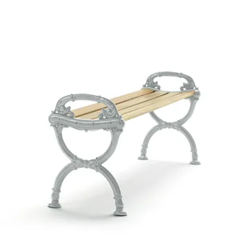 Byarum benk - Furu impregnering, rått aluminiumstativ - Byarums bruk