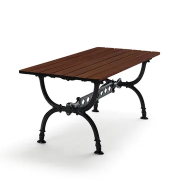 Byarum bord 142x72 cm - Furu brunbeis, svart stativ - Byarums bruk