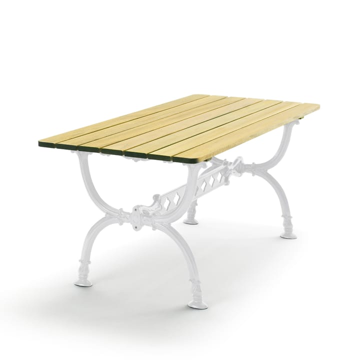 Byarum bord 142x72 cm - Furu impregnering, hvitt stativ - Byarums bruk