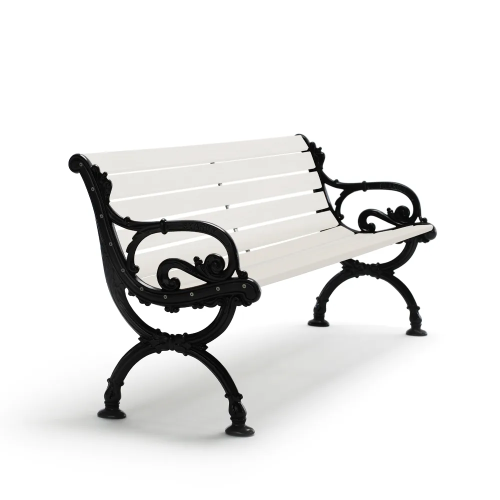 Byarum sofa, Hvit lakk furu, svart stativ, 155 cm Byarums bruk