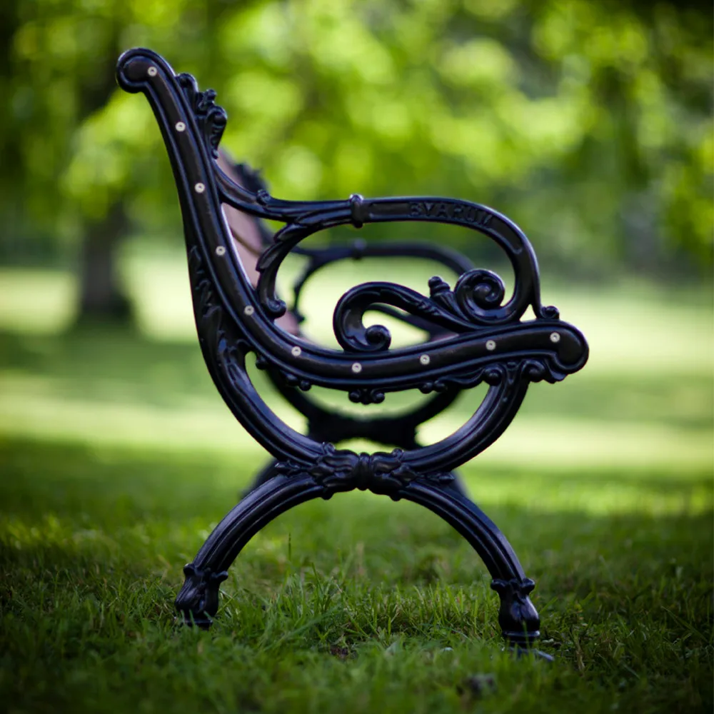 Byarum sofa, Mahogni, svart stativ, 185 cm Byarums bruk