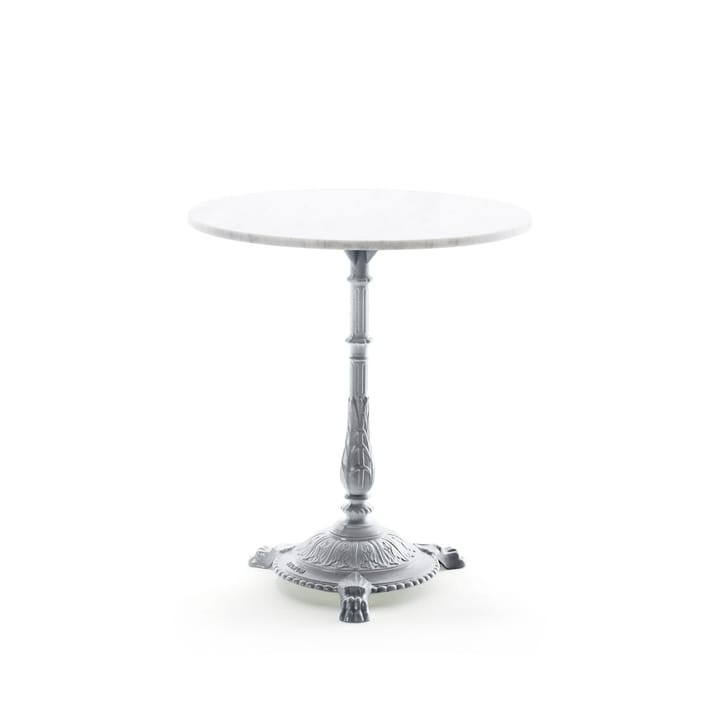 Classic kafébord - Marmor hvit, rått aluminiumsstativ - Byarums bruk