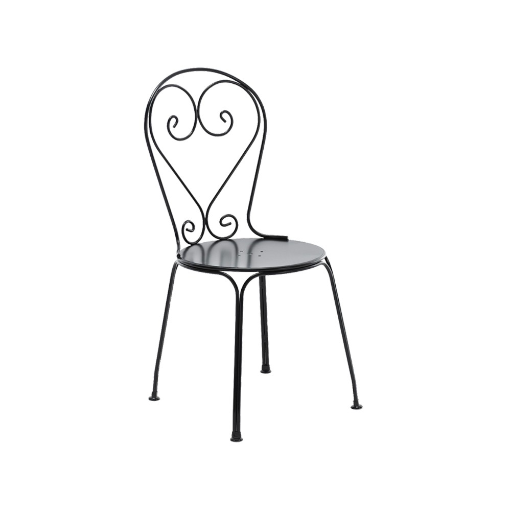 Byarums bruk Classic No.1 stol Hvit, metallsete | Skandinavisk Design | Hagestoler | Svart